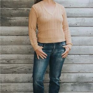 Vintage Eaton beige/brown sweater, size S
